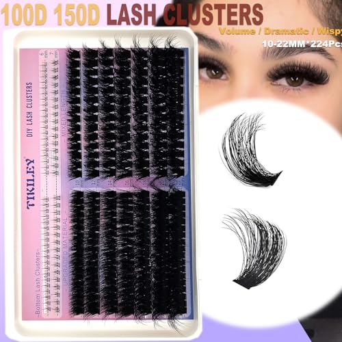 Fluffy D Curl Lash Clusters - 10-22mm Faux Mink Eyelashes