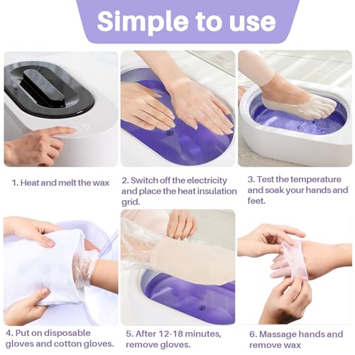 MAQIHAN Lavender Paraffin Wax Refills for Hand & Foot Spa - 2 Pack