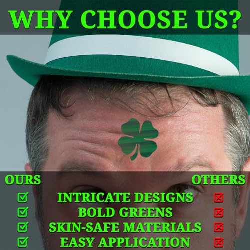 Shamrock Temporary Tattoos - 72 Pack St. Patrick's Day