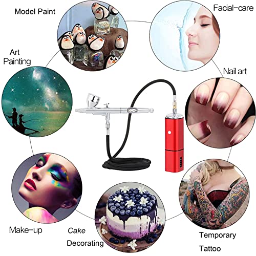Casubaris Cordless Airbrush Kit with Auto Stop Compressor