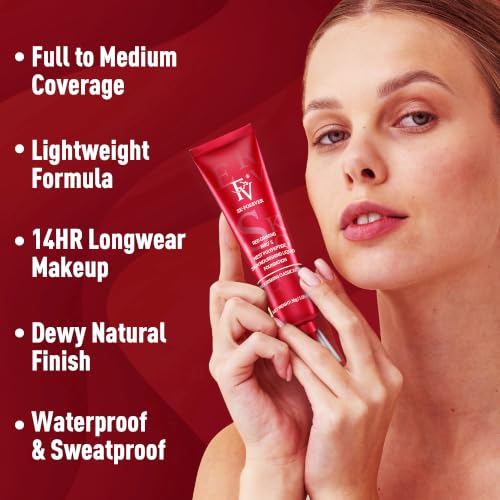 FV Dewy Liquid Foundation - Hydrating, Long-Wear Waterproof Makeup for Dry & Combination Skin, 30g