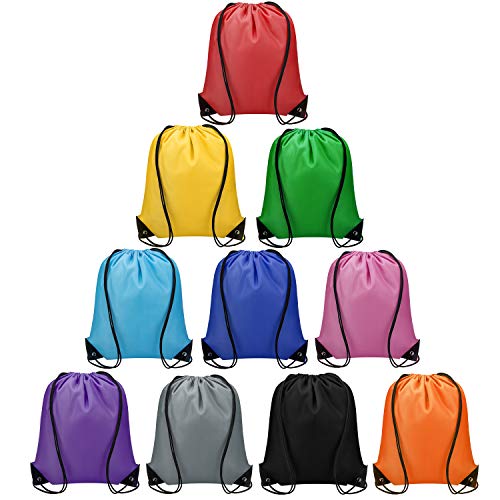 Vorspack 10-Pack Drawstring Bags - 15.7x13.3 Inches, 10 Colors