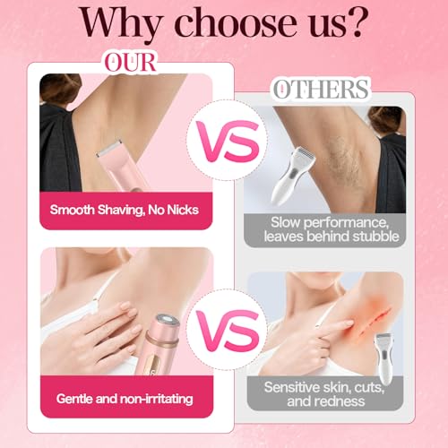 2-in-1 Electric Bikini Trimmer for Women - Waterproof Hair Removal Razor
