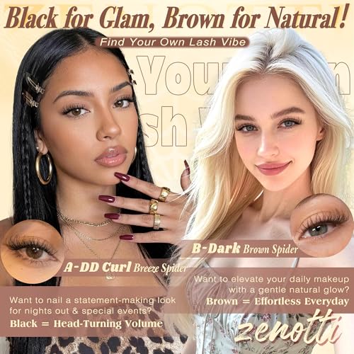 Brown Self Adhesive Lash Clusters - DD Curl Wispy Lashes