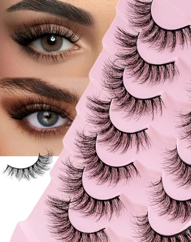 Fluffy 3D Faux Mink False Eyelashes - 16MM D Curl (7 Pairs)