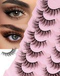 Fluffy 3D Faux Mink False Eyelashes - 16MM D Curl (7 Pairs)