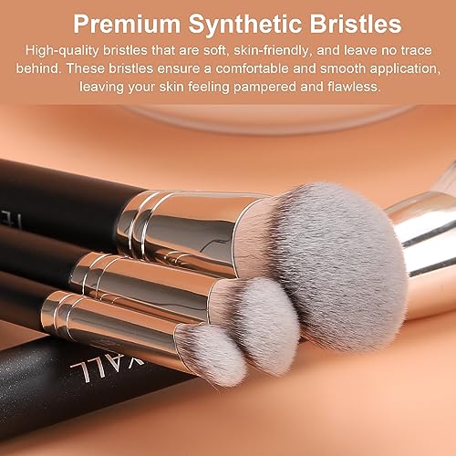 TEOYALL 3-Piece Angled Foundation & Concealer Brush Set