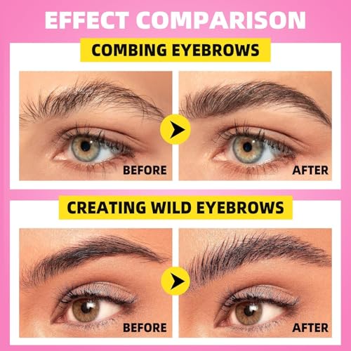 Clear Eyebrow Setting Gel with Built-In Comb - Waterproof Brow Lamination