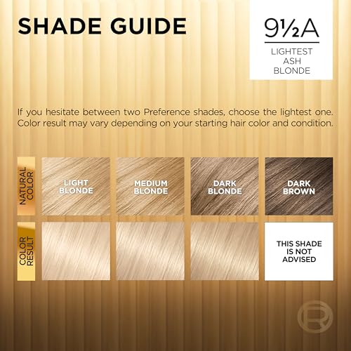 L'Oreal Paris Superior Preference 9.5A Lightest Ash Blonde Hair Color Kit (2 Count)