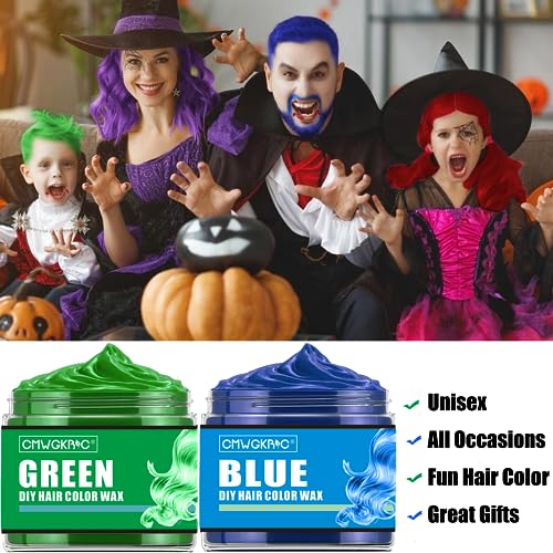 4-Color Temporary Hair Color Wax Set - Washable Hair Dye for Kids & Adults