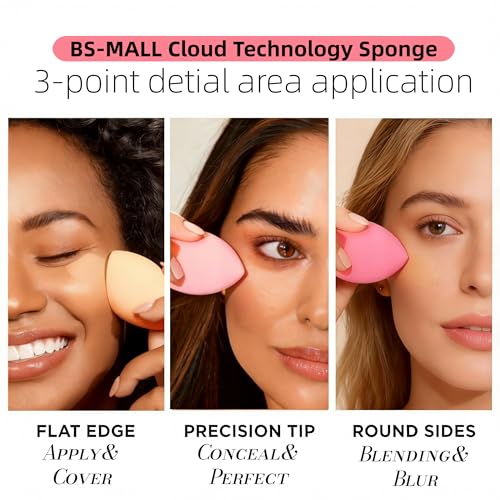 BS-MALL Makeup Sponge Set - 7 Pcs with Storage Case