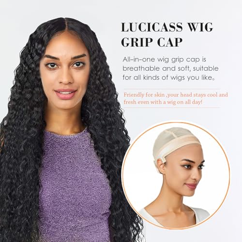 Wig Grip Cap with Non-Slip Velvet Band - Glueless & Adjustable