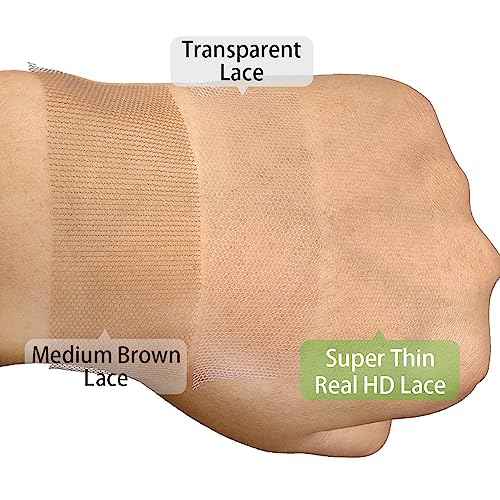 KRN HD Lace Closure, 0.11mm Ultra-thin Invisible Swiss HD Lace Closure with Tiny Single Knot Brazilian Virgin Human Hair Body Wave Closure HD Lace