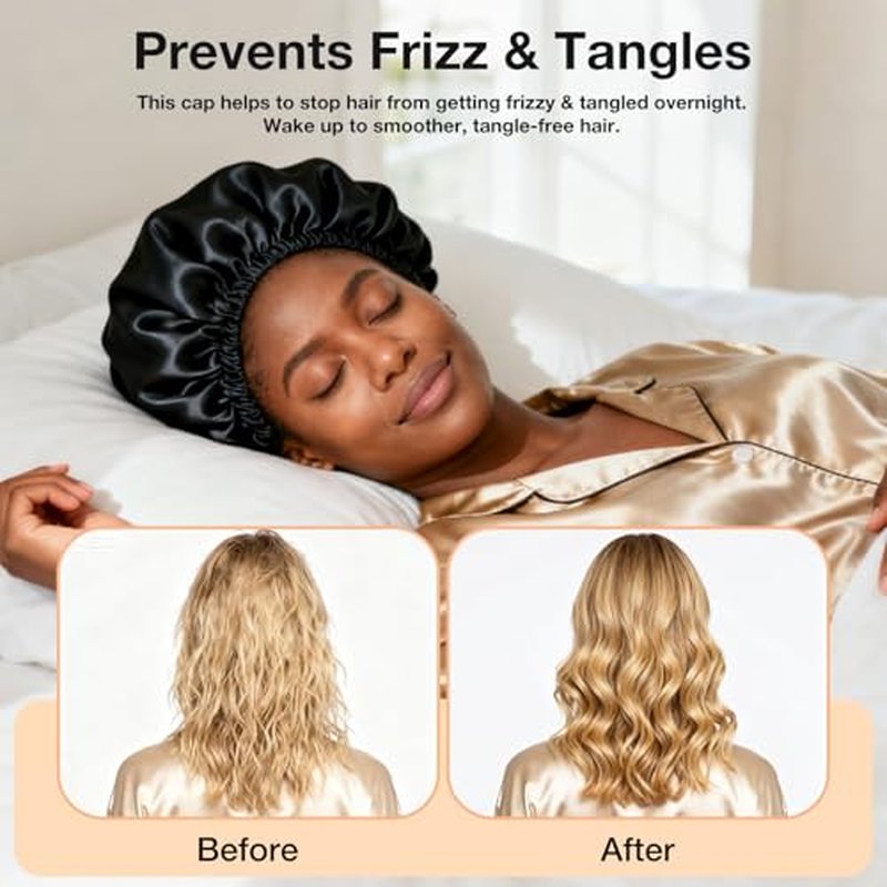 2-in-1 Reversible Silk Bonnet with Net for Curly & Natural Hair