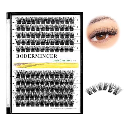 Bodermincer 120 D Curl Lash Clusters - 10-12mm Mixed
