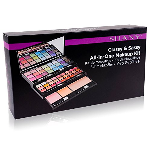 SHANY Classy & Sassy All-in-One Makeup Kit Makeup Set with Cosmetics Mirror, Makeup Applicators, 24 Eye Shadows Colors, 18 Lipstick Lip Glosses, 2 Blushes, and 1 Bronzer - Premium Giftable Packaging