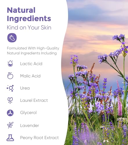 Lavender Foot Peel Mask Exfoliator for Dry, Cracked, Rough Heels - Natural Foot Care
