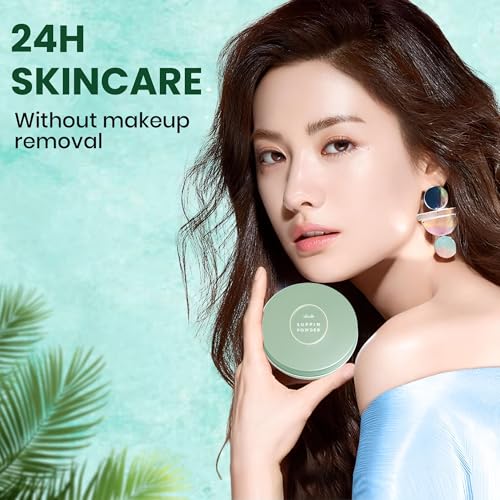 Club Suppin Matte Setting Clear Powder Foundation + Overnight Skincare with Shea Butter, Amino Acids & Aloe Extract, 2EA
