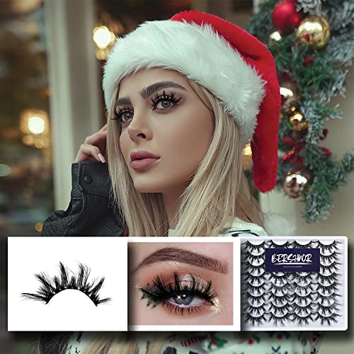 25MM Faux Mink False Eyelashes - 16 Pairs Dramatic Fluffy Lashes