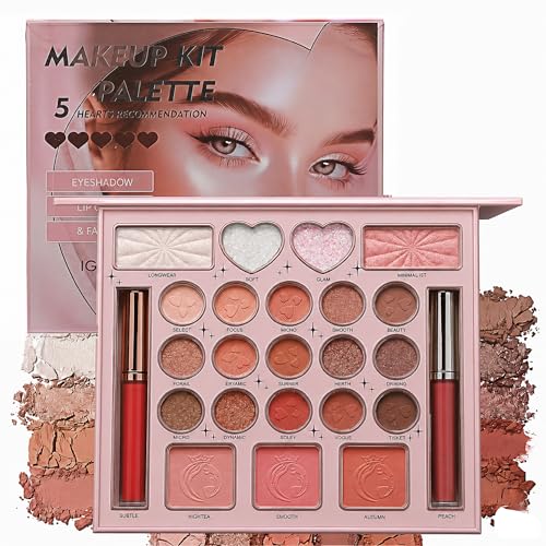 All-In-One Makeup Palette - Eyeshadow, Blush & Lip Gloss Kit