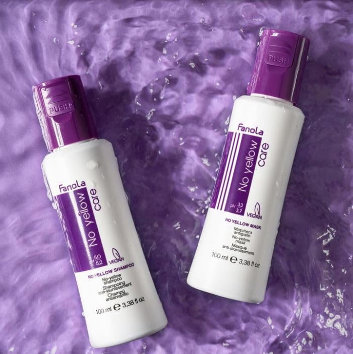 Fanola No Yellow Hair Mask - Purple Toning Treatment 3.38oz