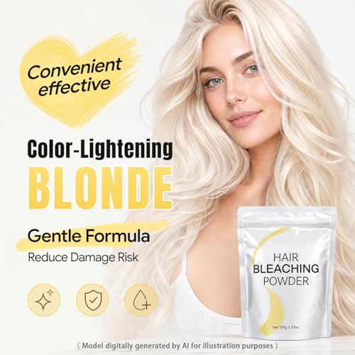 Hair Bleach Powder 100g - 8 Levels Lift for Highlights