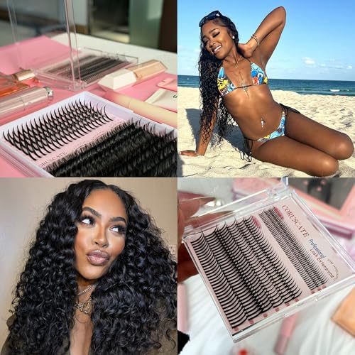 CORUSCATE Lash Spikes Clusters 12-22mm Ultra Long Eyelash Extensions