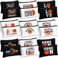 Moukeren 18 Pcs Basketball Gifts for Women Girls Basketball Makeup Bag Accessories Funny Travel Bags Cosmetic Zipper Pouch for Team Players Sport Lovers, 8.27 x 5.12 Inch