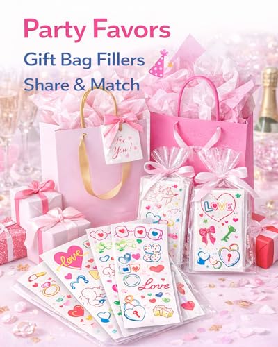 75 Love Temporary Tattoos - Waterproof Heart Rose Designs for Bachelorette Party