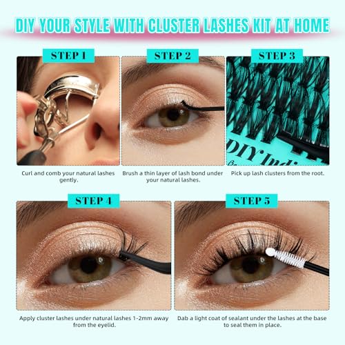 Wispy Cluster Lashes 280PCS 8-16mm DIY Eyelash Extensions