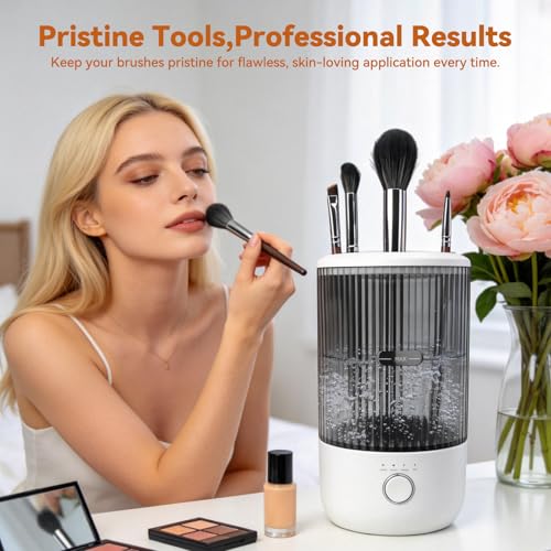 Electric Makeup Brush Cleaner Machine 6500RPM Portable