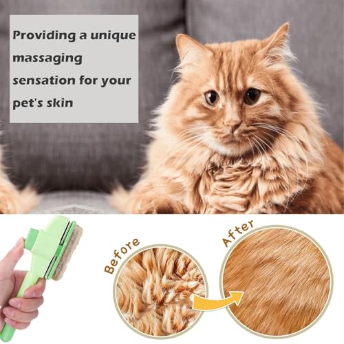 Pet Hair Removal Comb for Cats & Dogs - Flea, Tangle & Shedding Grooming Brush