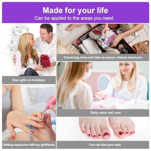 LAVAED Electric Nail Drill Professional and UV LED Nail Lamp Kit