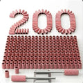 200 Pcs 180 Grit Mini Sanding Bands for Nail Drill - Includes 2 Mandrels