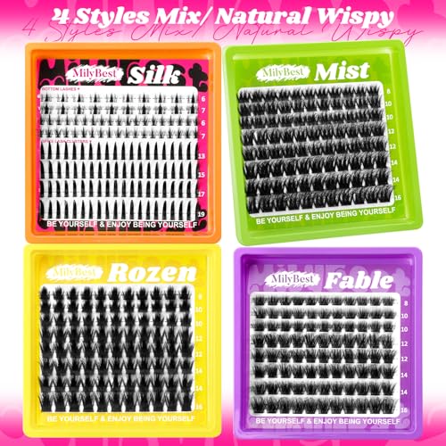 MilyBest Spiky Bottom Lash Clusters 13-19mm with 6-7mm Spikes