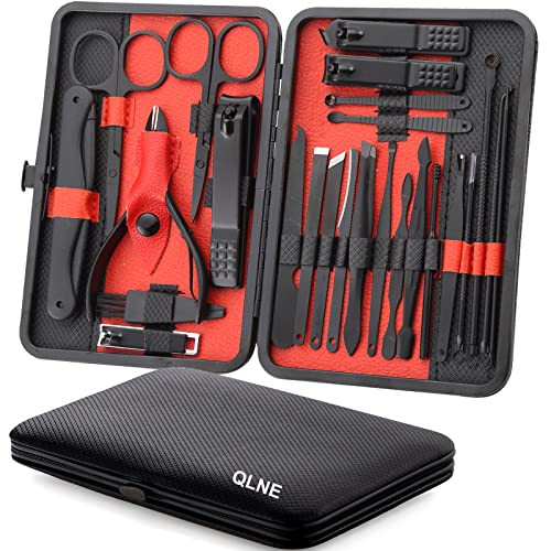 25-Piece Stainless Steel Manicure and Pedicure Kit with Case