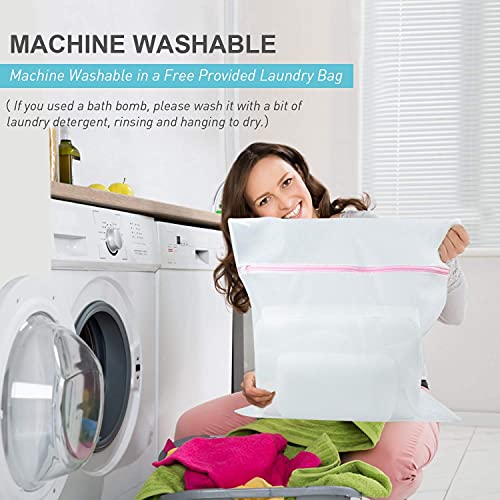 OMYSTYLE Full Body Bath Pillow, Bath Pillows for tub with Mesh Washing Bag & 21 Non-Slip Suction Cups, Spa Bathtub for Head Neck Shoulder and Back Support - 5D Air Mesh & Quick Drying