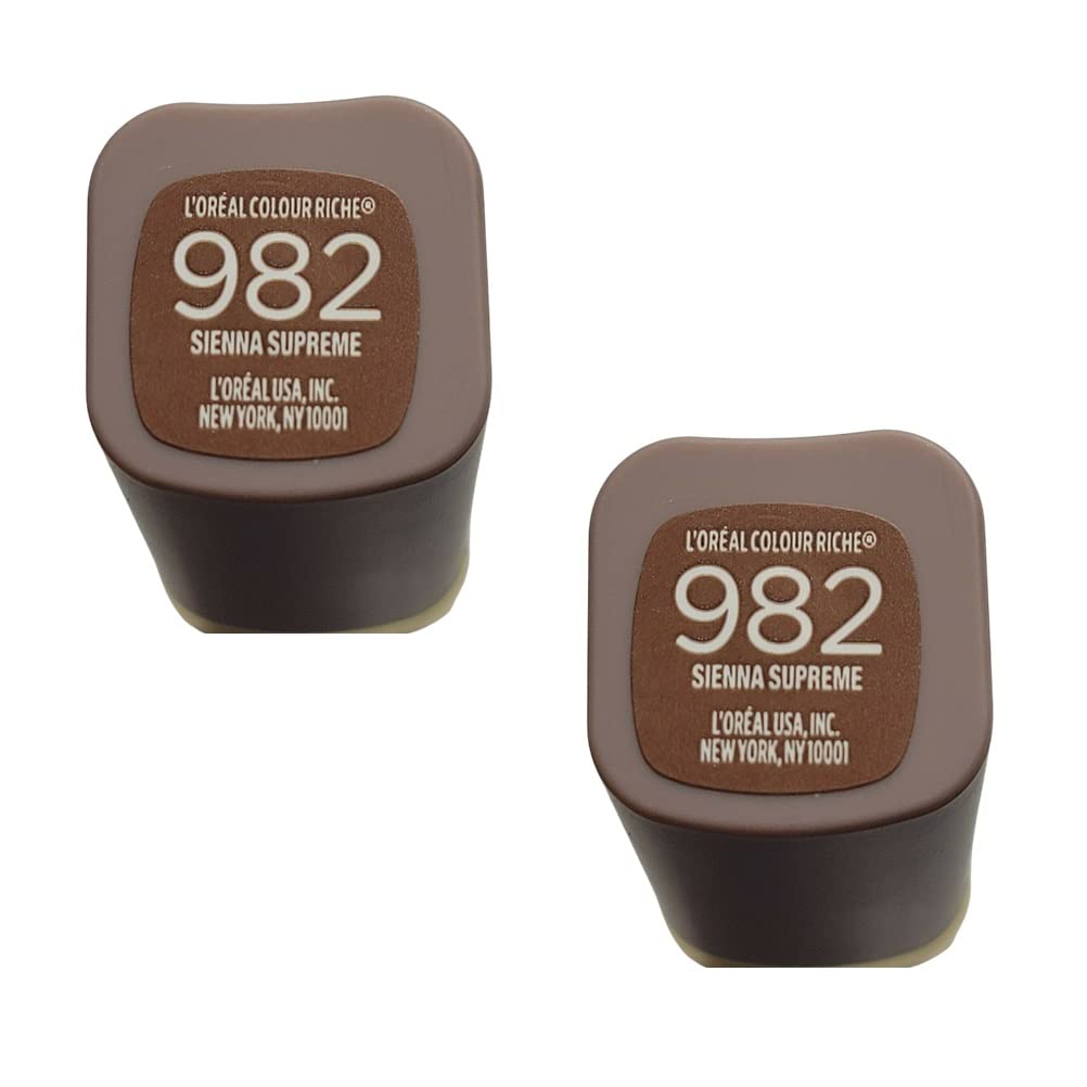 Pack of 2 L'Oreal Paris Colour Riche Lipstick, Sienna Supreme # 982