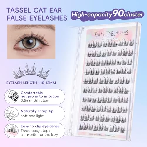 Lash Clusters 10-12MM C Curl Wispy Eyelash Extensions 90pcs
