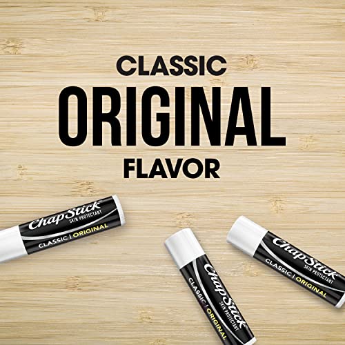 ChapStick Classic Original Lip Balm Tubes - Pack of 3, 0.15 Oz, Non-Tinted, Paraben-Free, Hydrating Lip Care