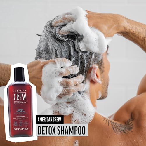 American Crew Detox Shampoo for Men, Naturally Derived, Vegan Formula, Citrus Mint Fragrance, 8.45 Fl Oz
