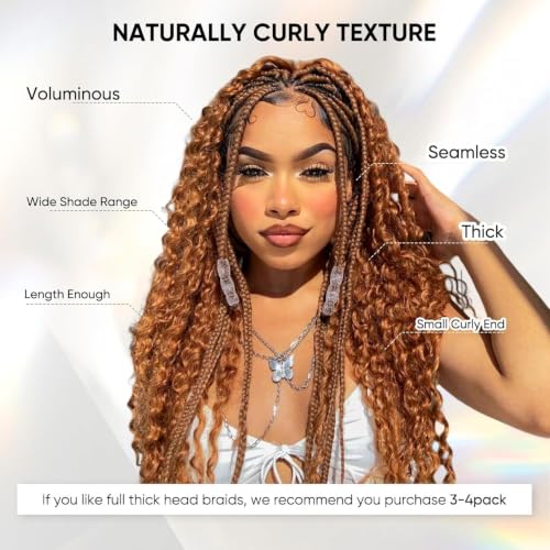 22 Inch Honey Blonde Deep Wave Human Braiding Hair 100g
