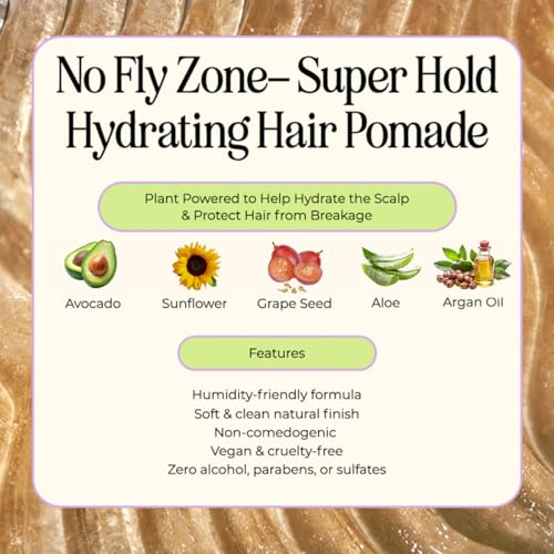 INH Water-Based Hair Pomade | Strong Hold Flyaway Tamer, 2oz
