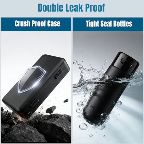 8 Pack TSA Travel Bottles with Case - Leak-Proof Toiletries