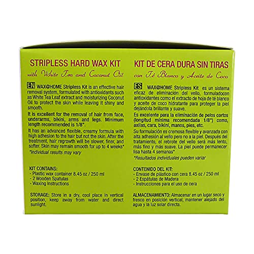 Wax at Home Microwavable White Tea Cream Stripless Wax Kit 8.45 Ounces by Wax Necessities Waxness