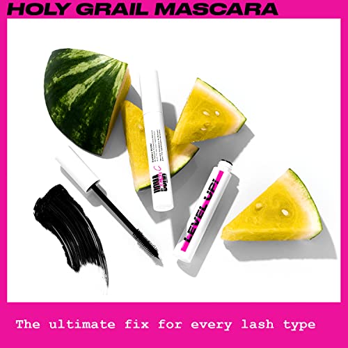 UOMA by Sharon C - Mascara Black, Badder Boom Extreme Black Mascara Volume and Length, Vegan Mascara + Argan Oil for Lash Volume, Gentle Hypoallergenic Mascara for Sensitive Eyes, Lengthening Mascara