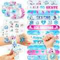 72-Piece Ice Skating Party Favors Set - Tattoos & Slap Bracelets