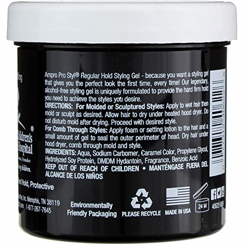 Ampro Pro Styl Clear Ice Protein Styling Gel, Ultra Hold 6 oz (Pack of 2)
