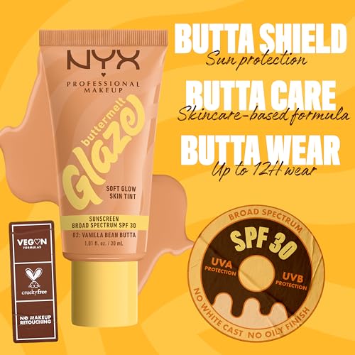 NYX Buttermelt Glaze Skin Tint SPF 30 - 02 Vanilla Bean