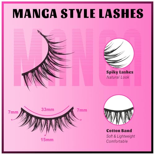 Veleasha Manga Eyelashes - Spiky Lash Clusters for Natural Look